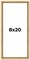 8x20 Classic Modern Gold Picture Frame - UV Acrylic, Foam Board Backing, Hanging Hardware